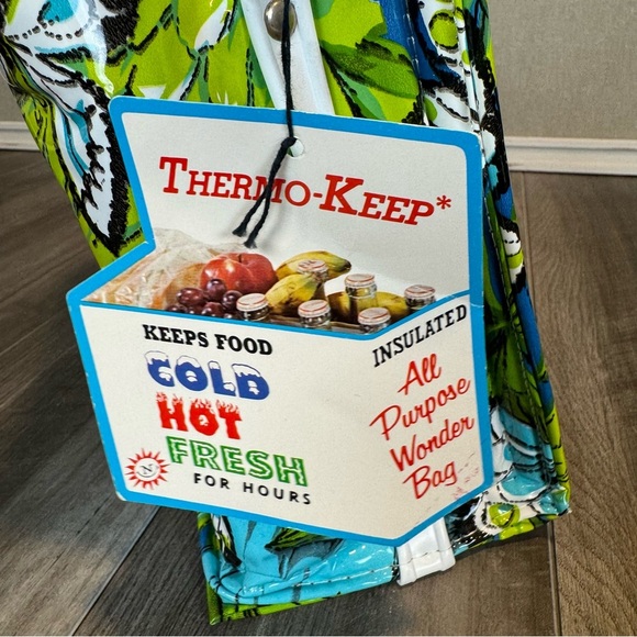 Vintage Cooler Thermo-Keep by Nappy Vinyl Washable Fabric Insulated • NWT - Picture 2 of 8